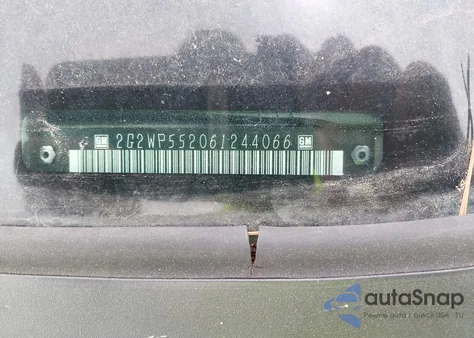 2006 Pontiac Grand Prix из США, поврежденный, VIN 2G2WP552061244066